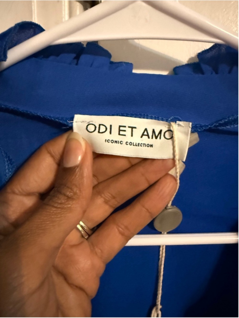 Women's ODI ET AMO Blue Long Sleeve Dress S - Picture 6 of 10